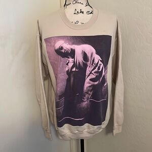 Ariana Grande Beige Sweetener Graphic Pullover Sweatshirt